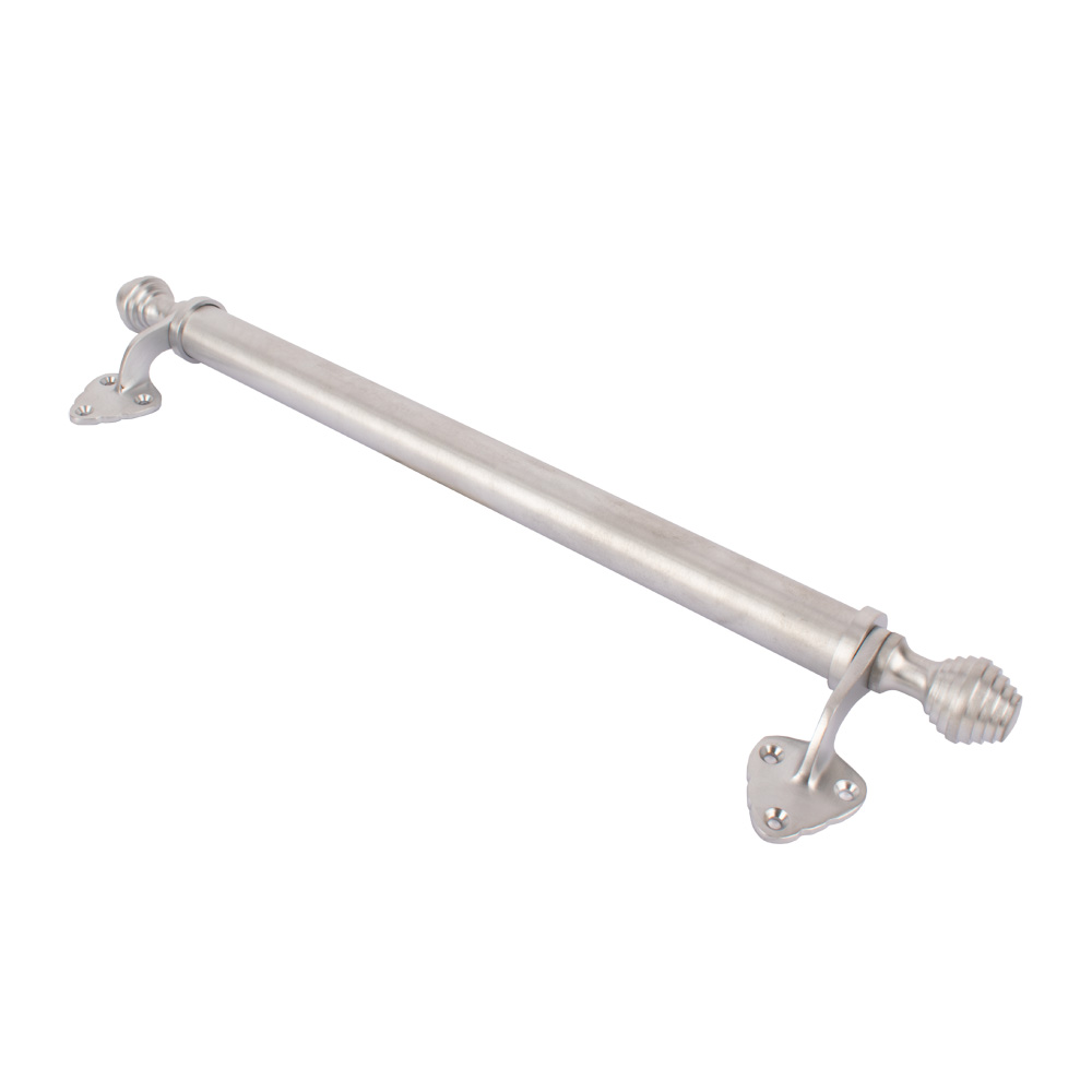 Sash Heritage Victorian Sash Bar with Reeded Ends and Standard Feet - 140mm - Satin Chrome